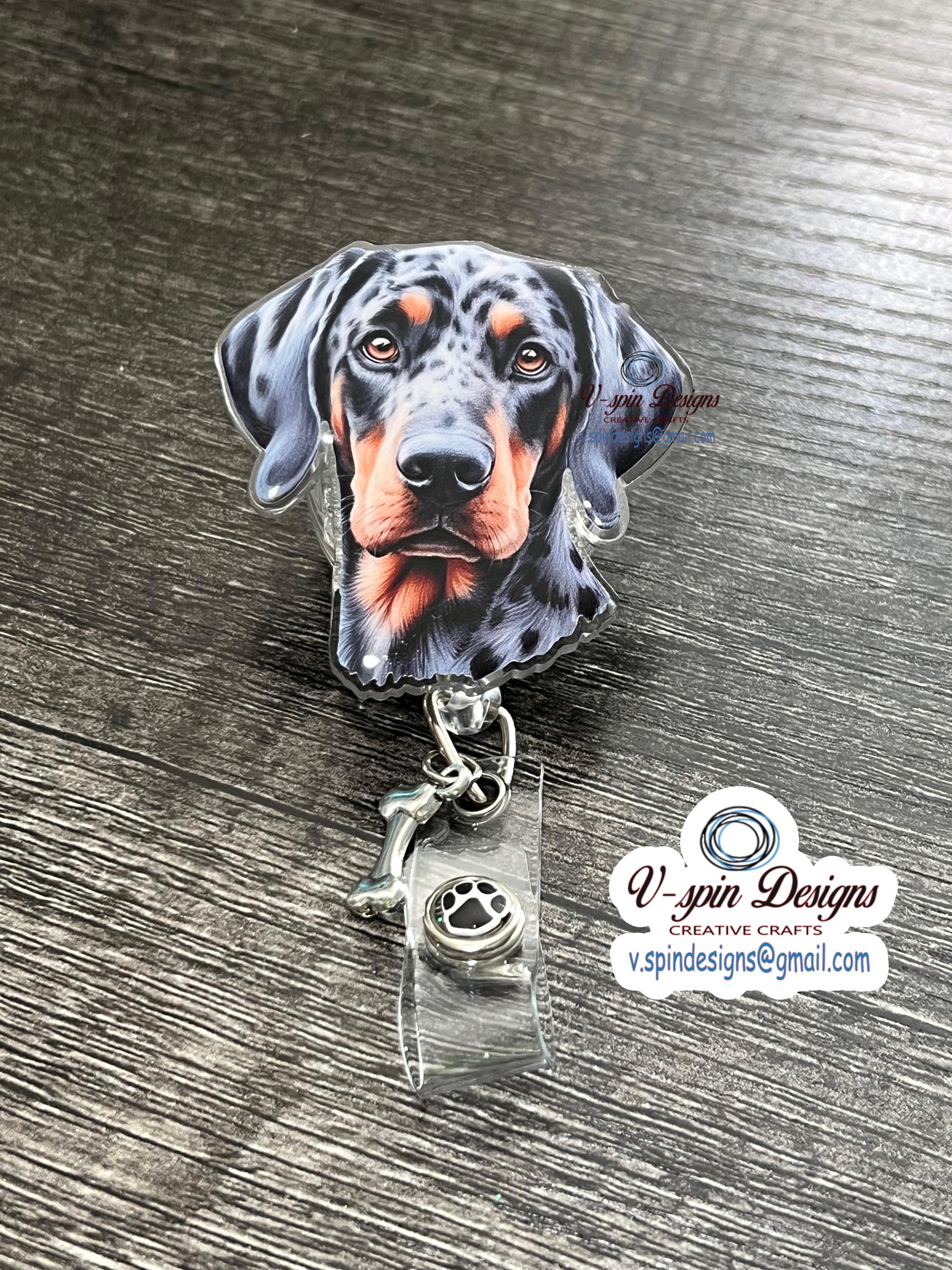 German Shorthair Pointer dog badge reel/ID Holder/card holder/dog badge reels/nurse badge reels/