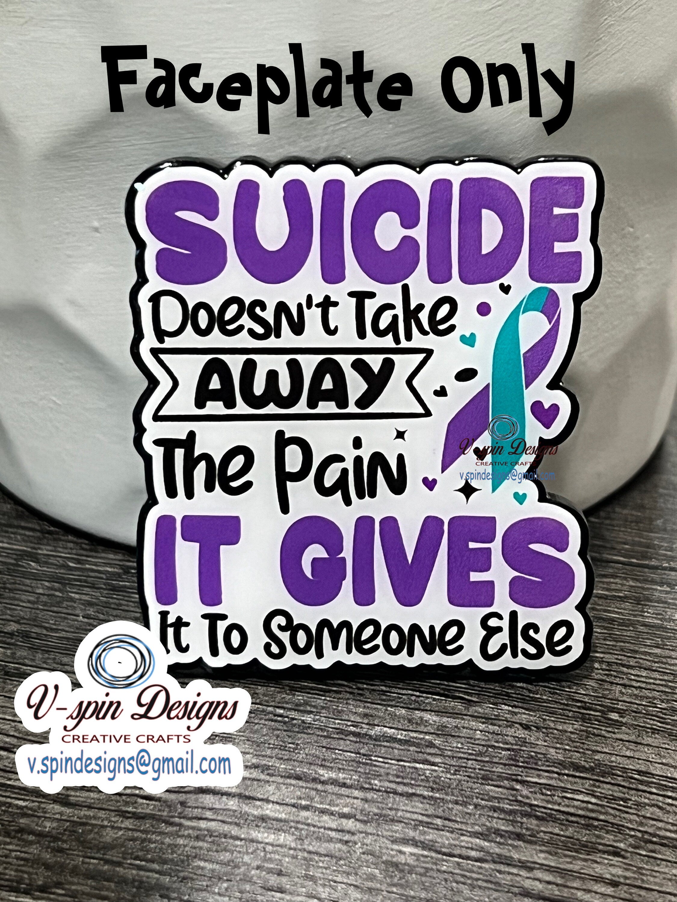 "Suicide Doesn't Take Away the Pain" Prevention Badge Reel | Awareness ID Holder