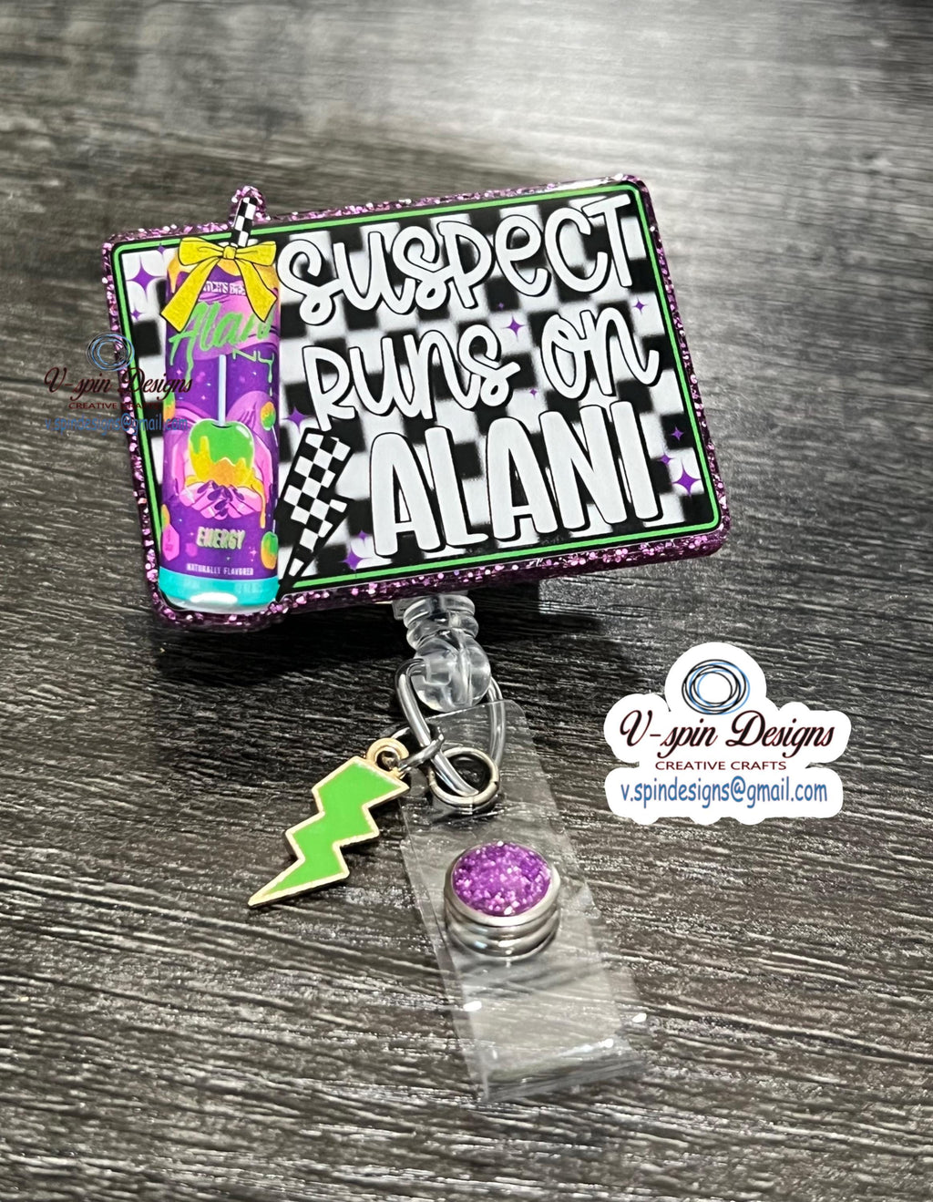 Funny “Suspect Runs” Witches Brew badge reel/ID Holder/nurses/teachers/students/energy drink badge reels