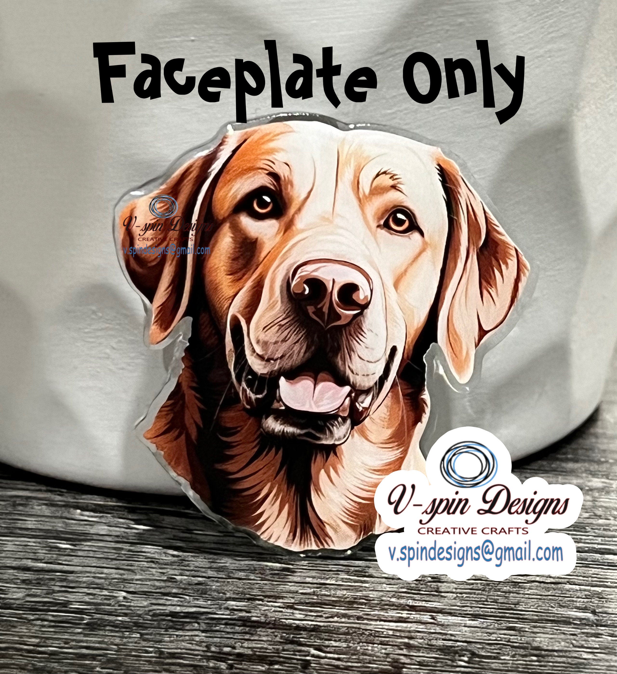 Golden Labrador Dog Badge Reel | Retractable Acrylic ID Holder