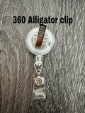 Replacement Badge Reel | 360 Alligator Clip or Belt Clip Option