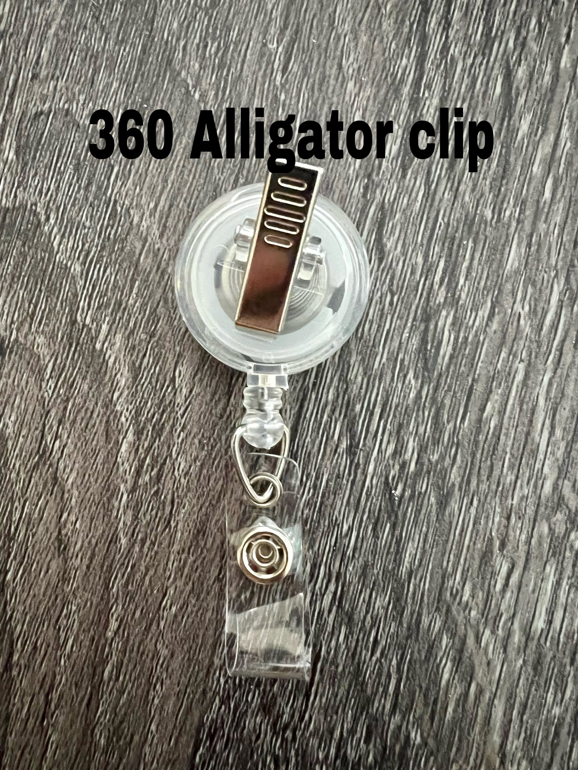 Replacement Badge Reel | 360 Alligator Clip or Belt Clip Option