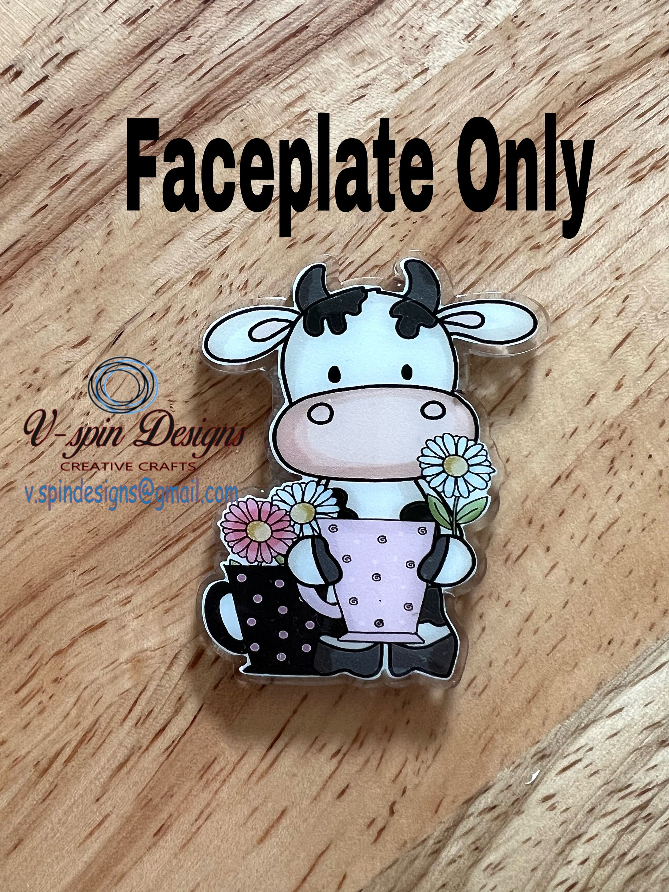 Coffee Cow Badge Reel | Western Retractable Acrylic ID Holder