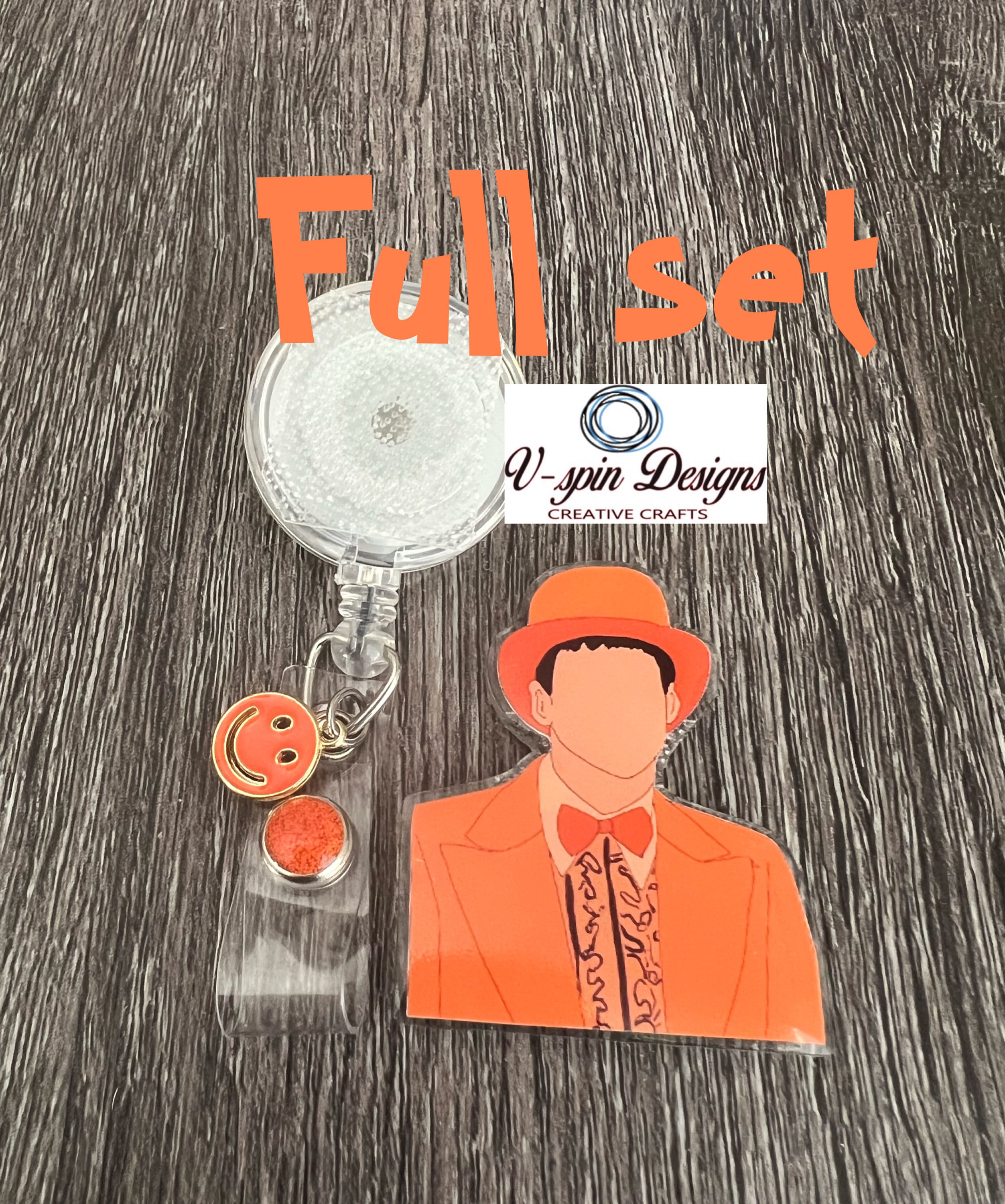 Funny Best Friends “Orange suit” Badge reel/ID Holder card holder/nurse/teachers/fun/silly/dumb