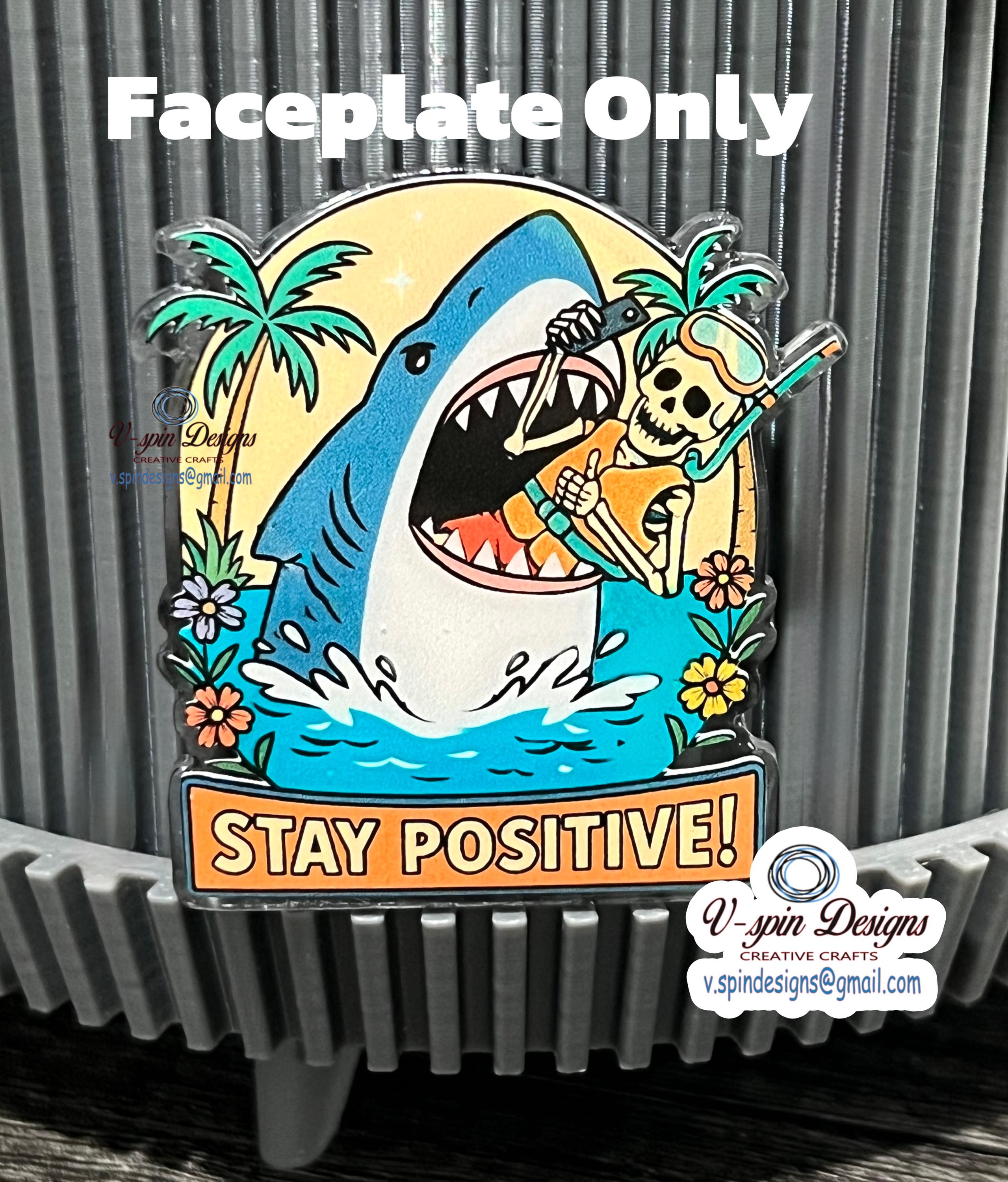 "Stay Positive" Badge Reel | Inspirational Retractable Acrylic ID Holder