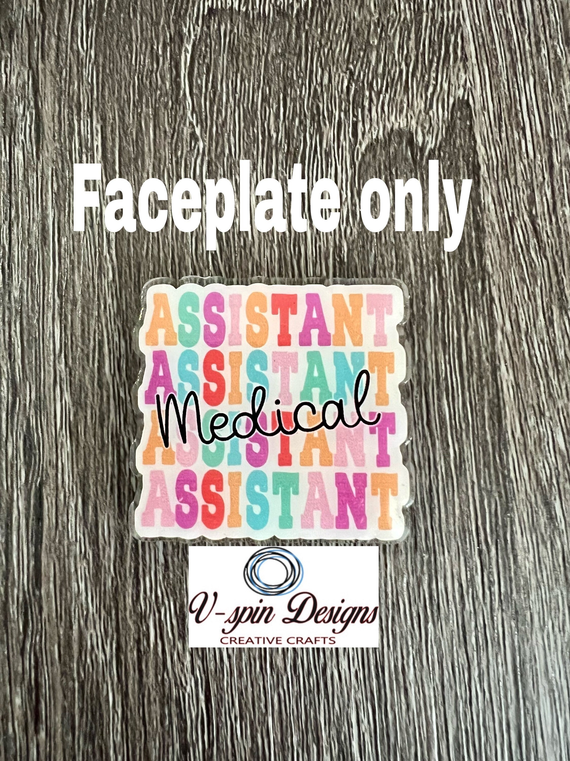 Medical Assistant Badge Reel | Retractable Acrylic ID Holder