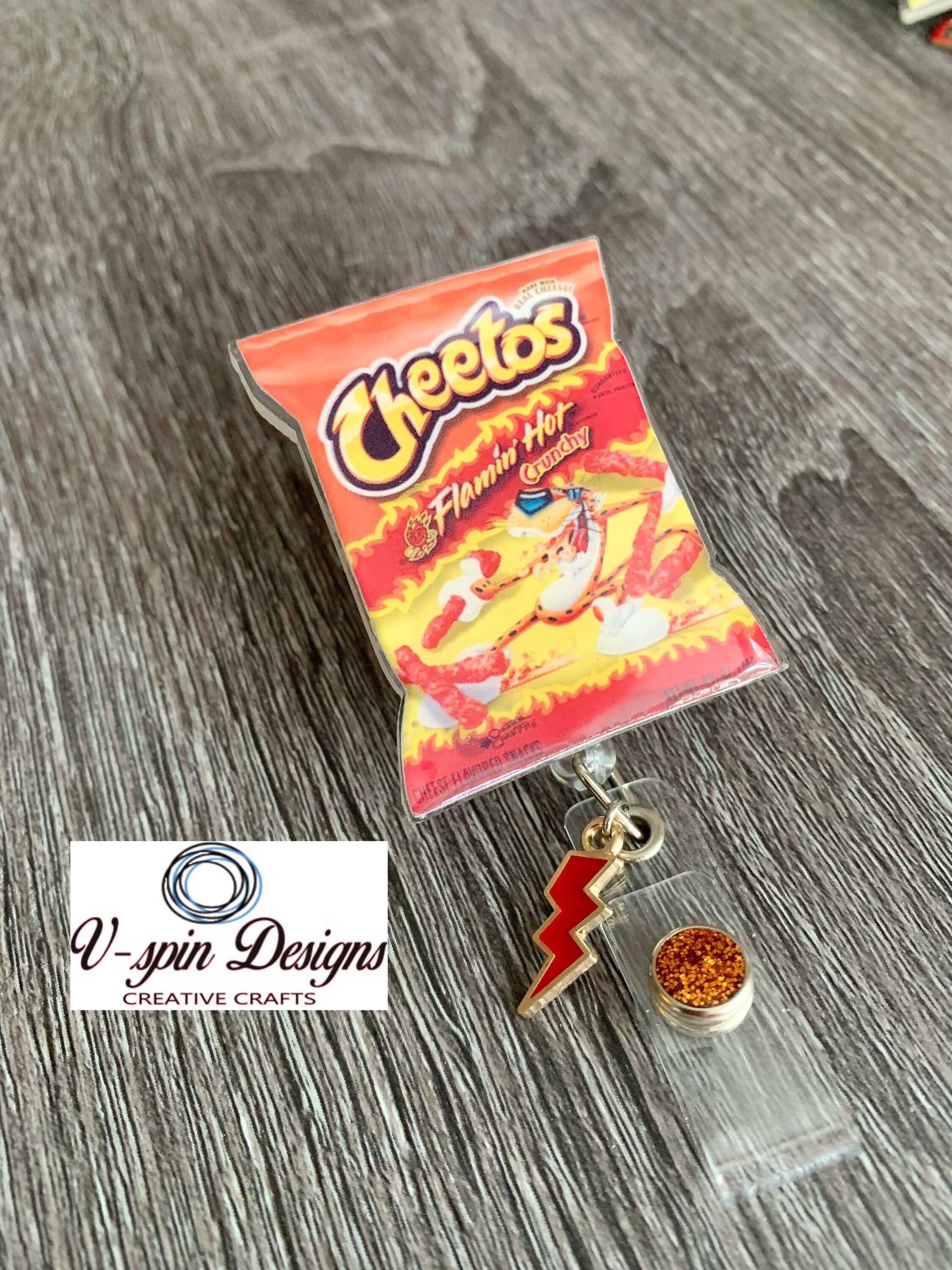 Hot Chips, retractable badge reel/ID holder/nurse/food/teachers/students/chip badge reels