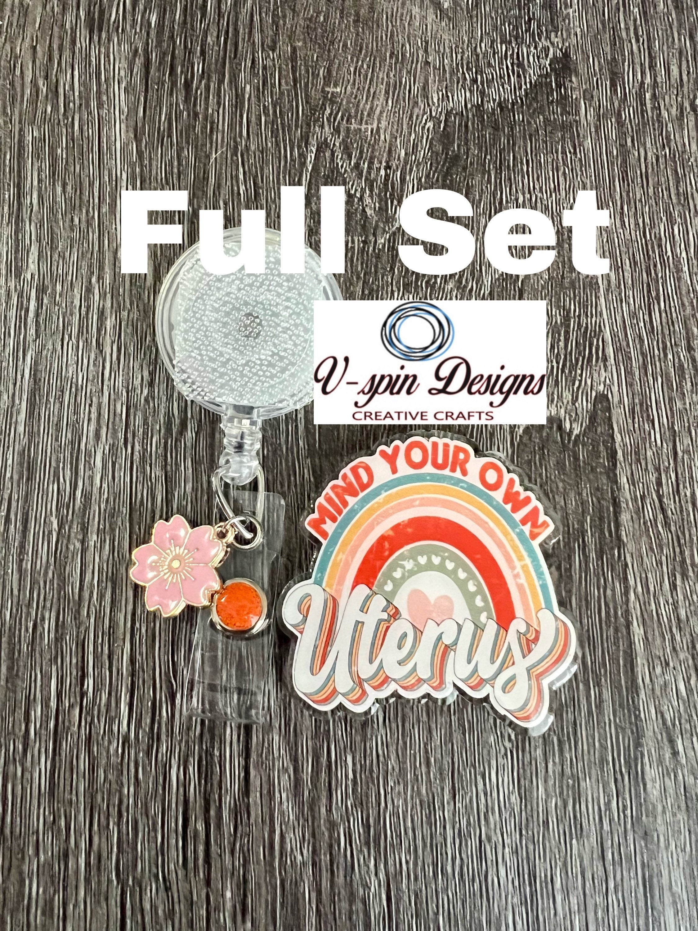 Funny Uterus badge reel/ID Holder/nurses/teachers/uterus/gynocology/gyno