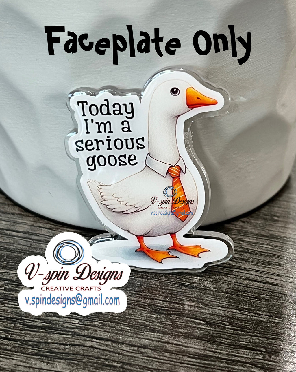 Goose “Today I’m A Serious Goose” Badge reel/ID Holder/card holder/nurse badge reels/funny badge reels