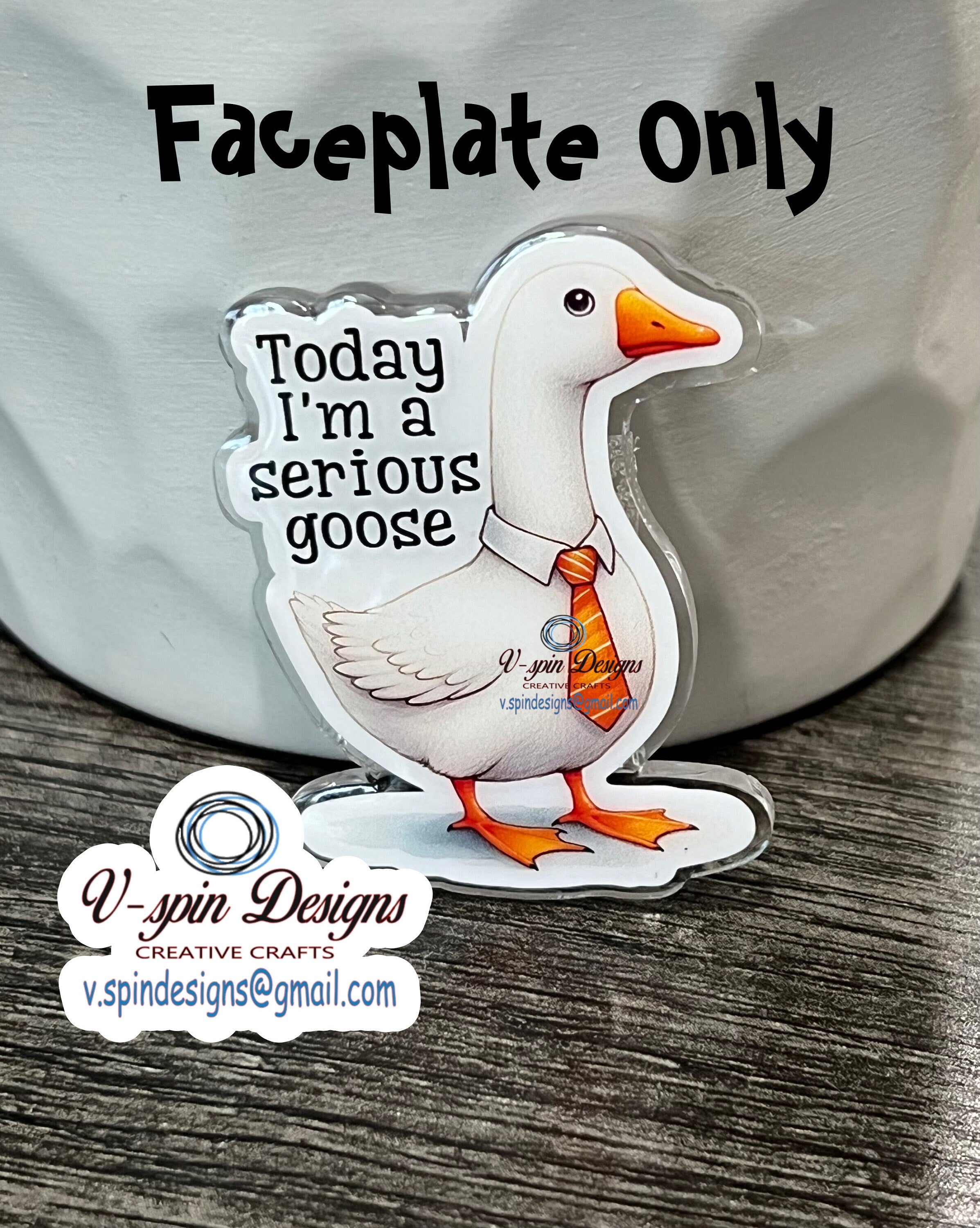 Goose “Today I’m A Serious Goose” Badge reel/ID Holder/card holder/nurse badge reels/funny badge reels
