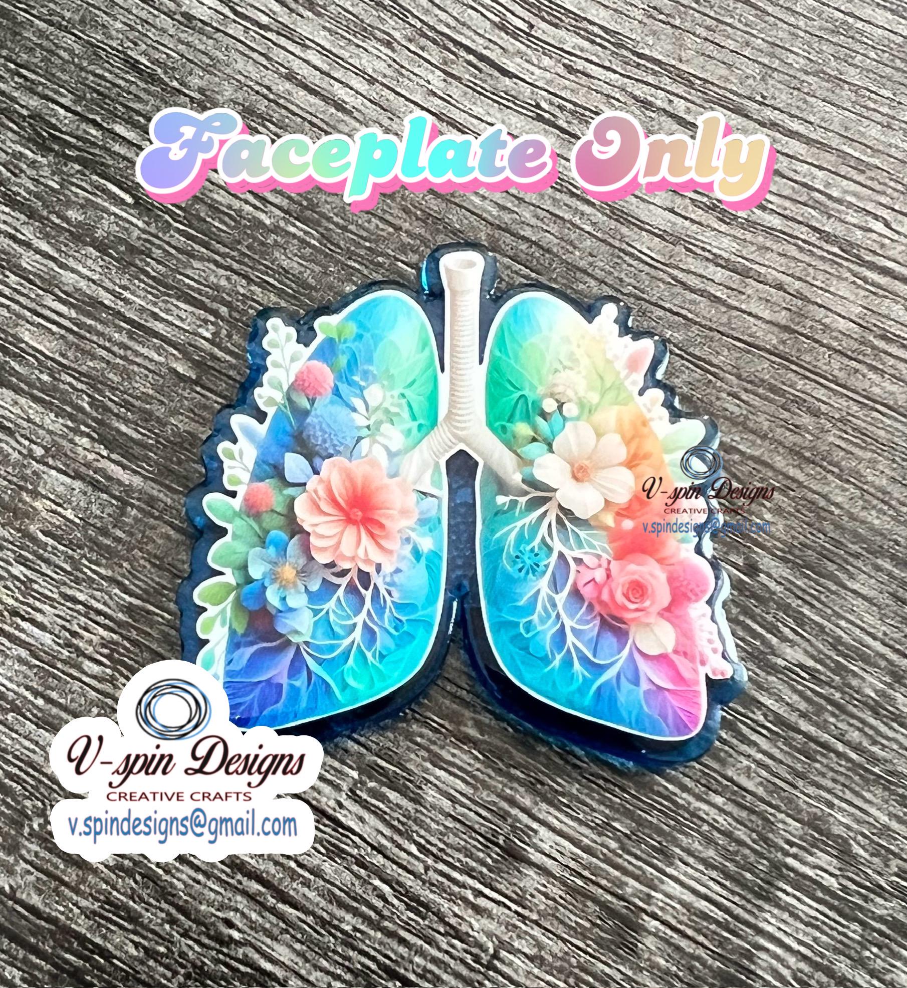 lungs badge reel/ID Holder card holder/nurse/respiratory/RT badge reels