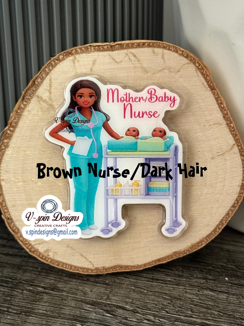 Mother/Baby Nurse Badge Reel | Retractable Acrylic ID Holder