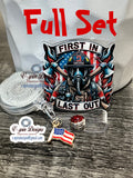 Firefighter Badge Reel: "First In Last Out" Acrylic ID Holder