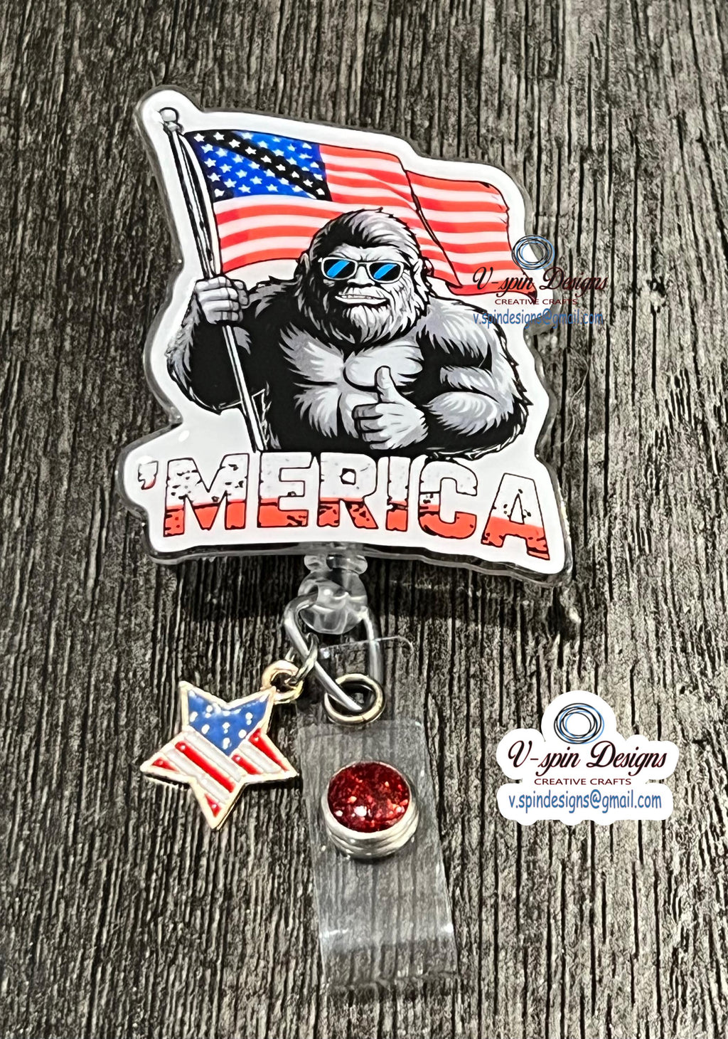 Merica Sasquatch/Bigfoot, badge reel/ID Holde/VA badge reels