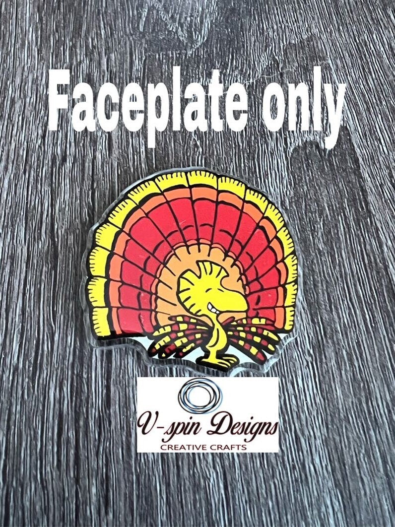 Cute Turkey Badge Reel | Thanksgiving Retractable Acrylic ID Holder