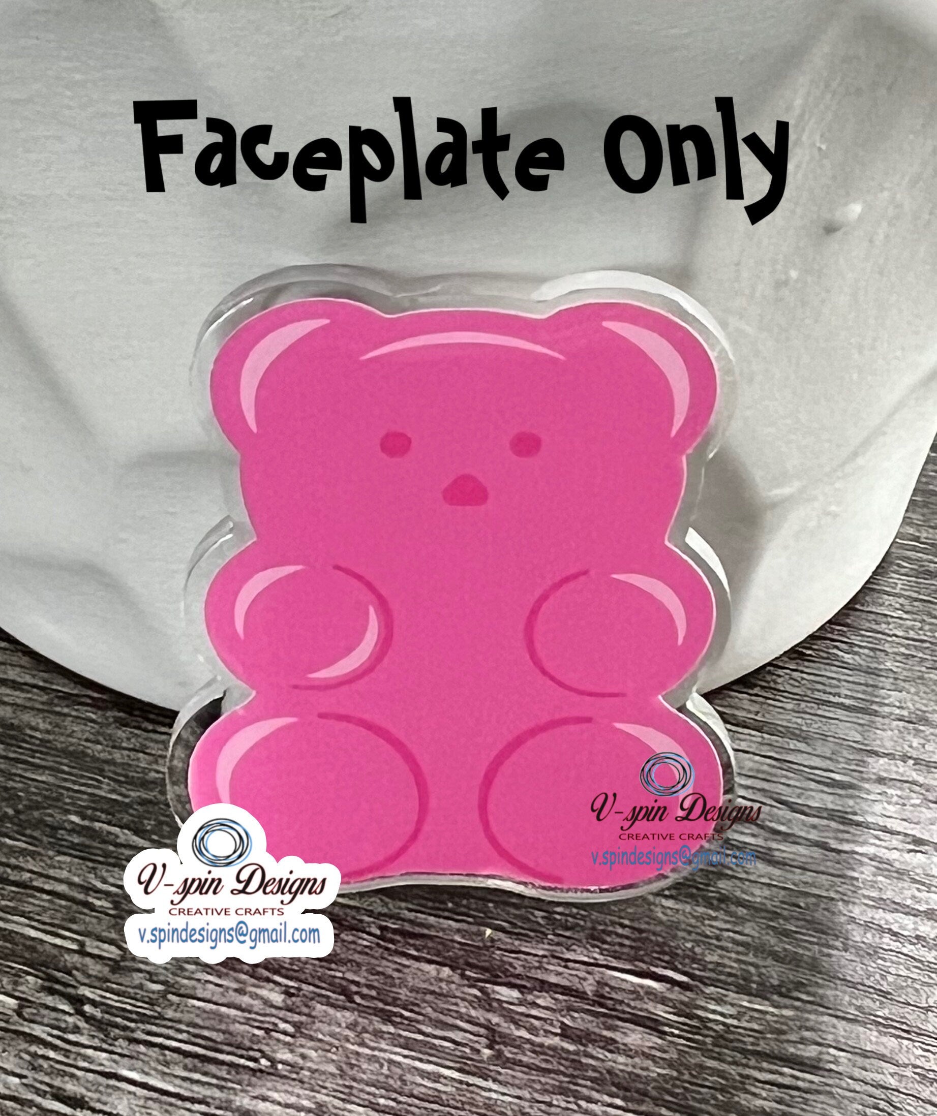 Chunky Gummy Bear retractable badge reel/ID holder/nurse/card holder/teachers/students/candy
