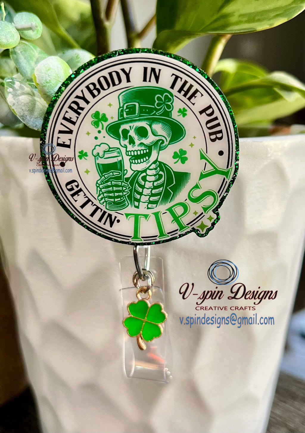 Funny St. Patrick’s Day “Everybody in the Pub”” Badge reel/ID Holder card holder/nurse/teachers/fun/silly