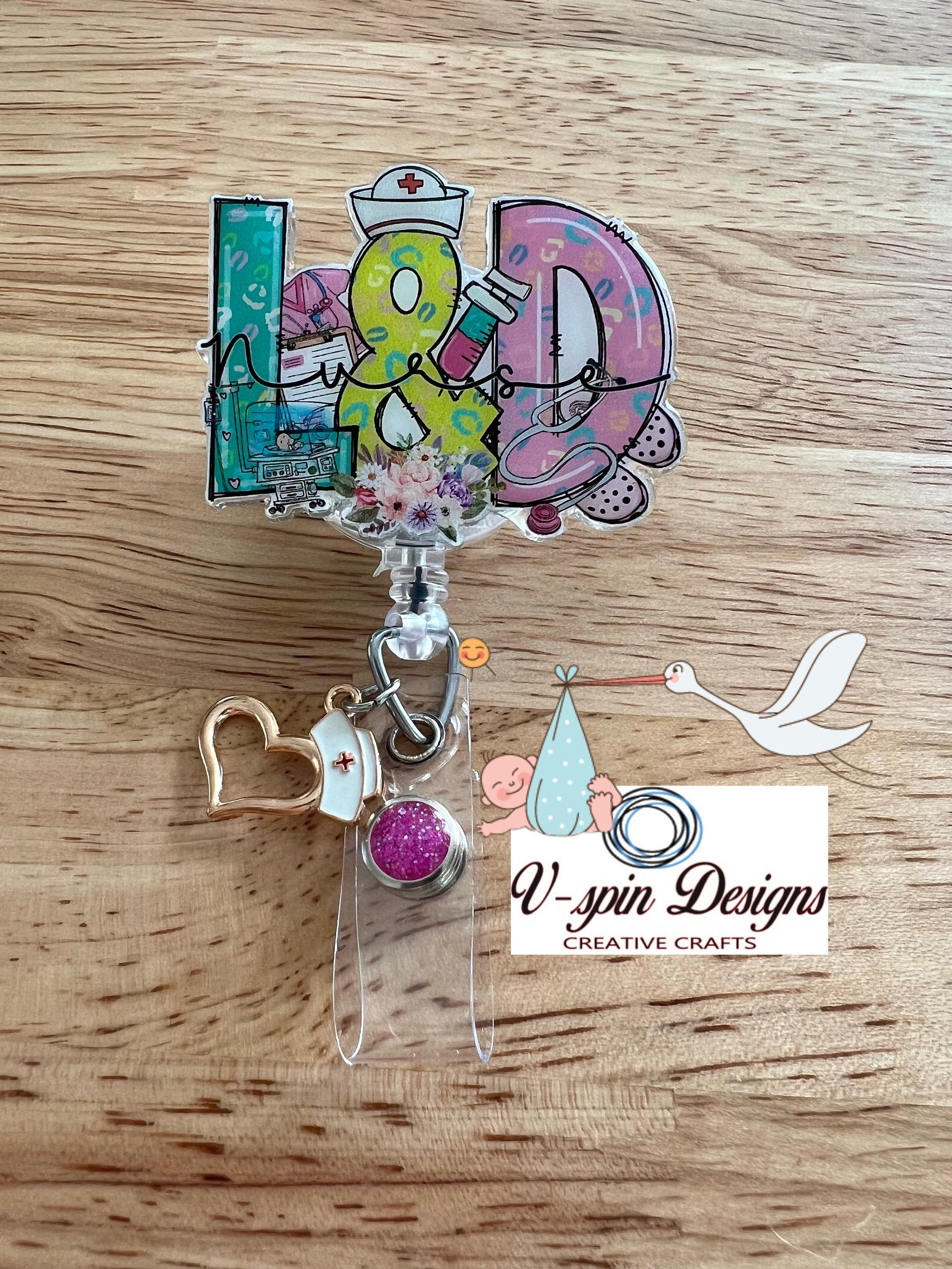 Labor & Delivery Nurse Badge Reel | Retractable Acrylic ID Holder