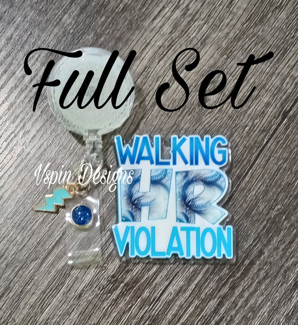Walking HR Violation Badge reel/ID Holder card holder/nurse/teachers/fun/silly