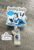 Funny Book lover Badge reel/ID Holder/card holder/nurse/teachers/funny badge reels