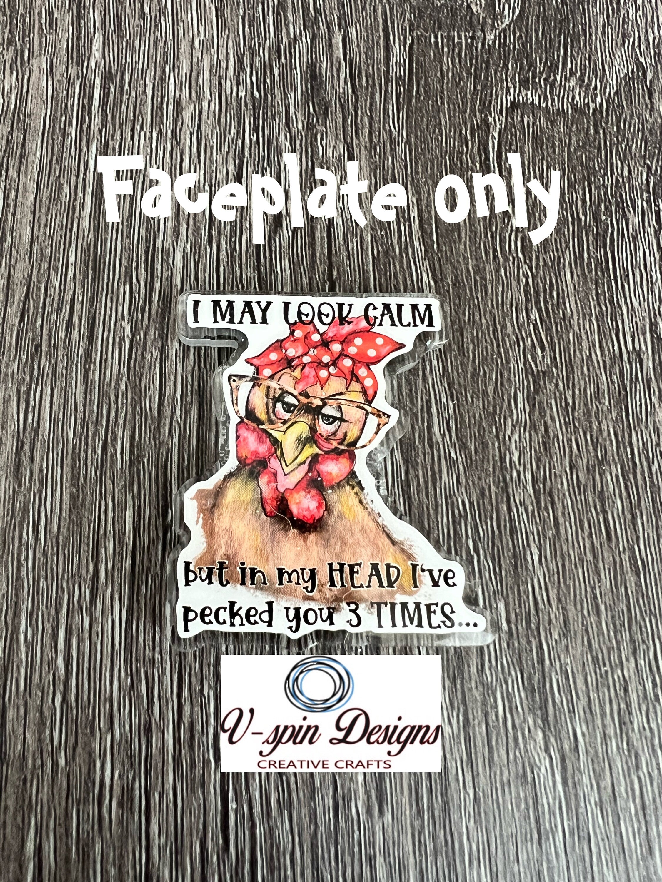 Funny Chicken Badge Reel, Teacher ID Holder, Nurse Gift