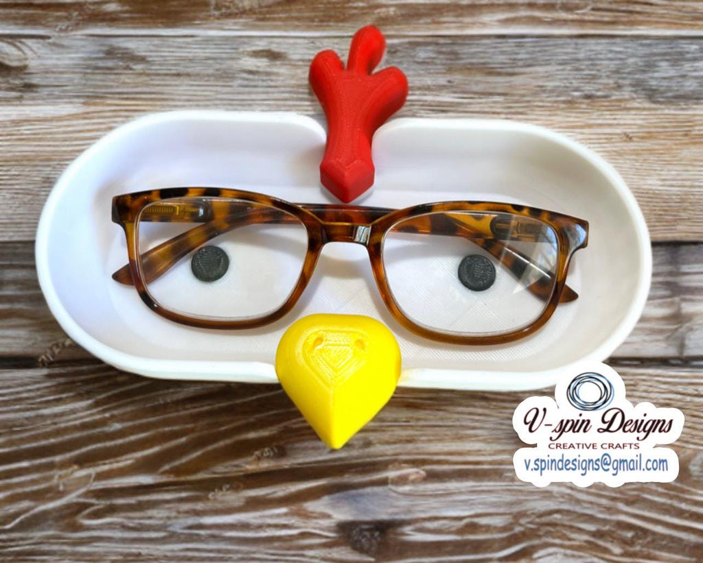 Funny Farm Animal Eyeglass Holder: 3D Printed Nick Knack Tray, Gifts for kids