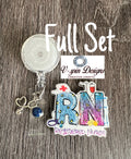RN Registered Nurse Badge Reel | Retractable Acrylic ID Holder