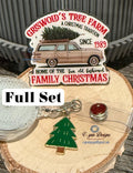 Family Christmas Tree Tradition Badge Reel: Funny Holiday Acrylic ID Holder