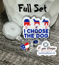"I Choose The Dog" Badge Reel | Funny Political Retractable ID Holder