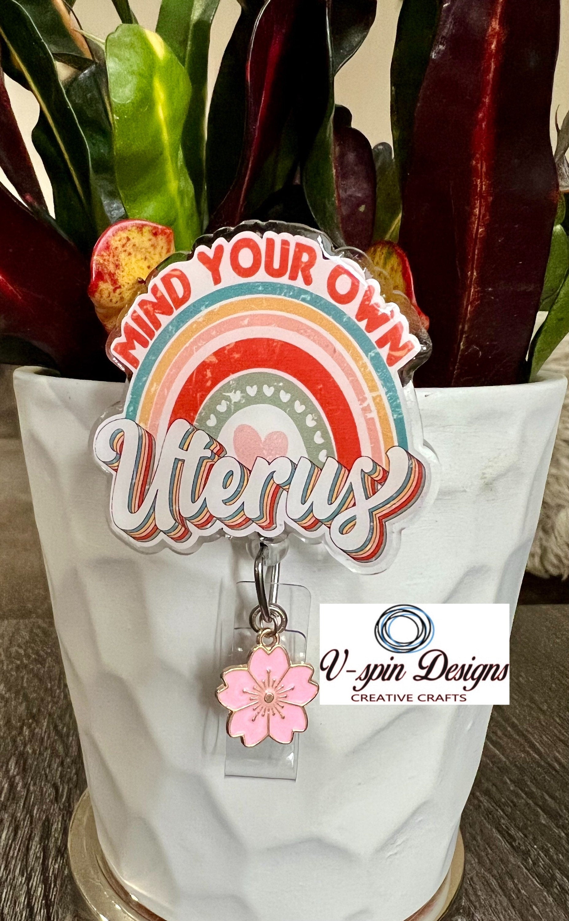 Funny Uterus badge reel/ID Holder/nurses/teachers/uterus/gynocology/gyno