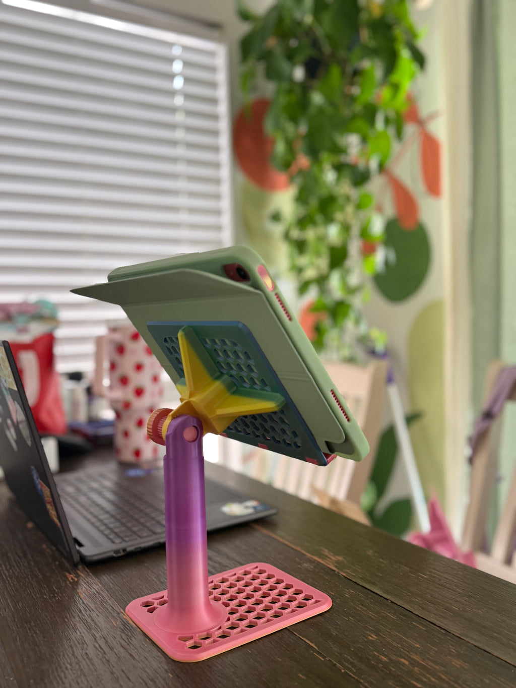Ergonomic iPad Stand – Adjustable Tablet Holder for School, Home & Office