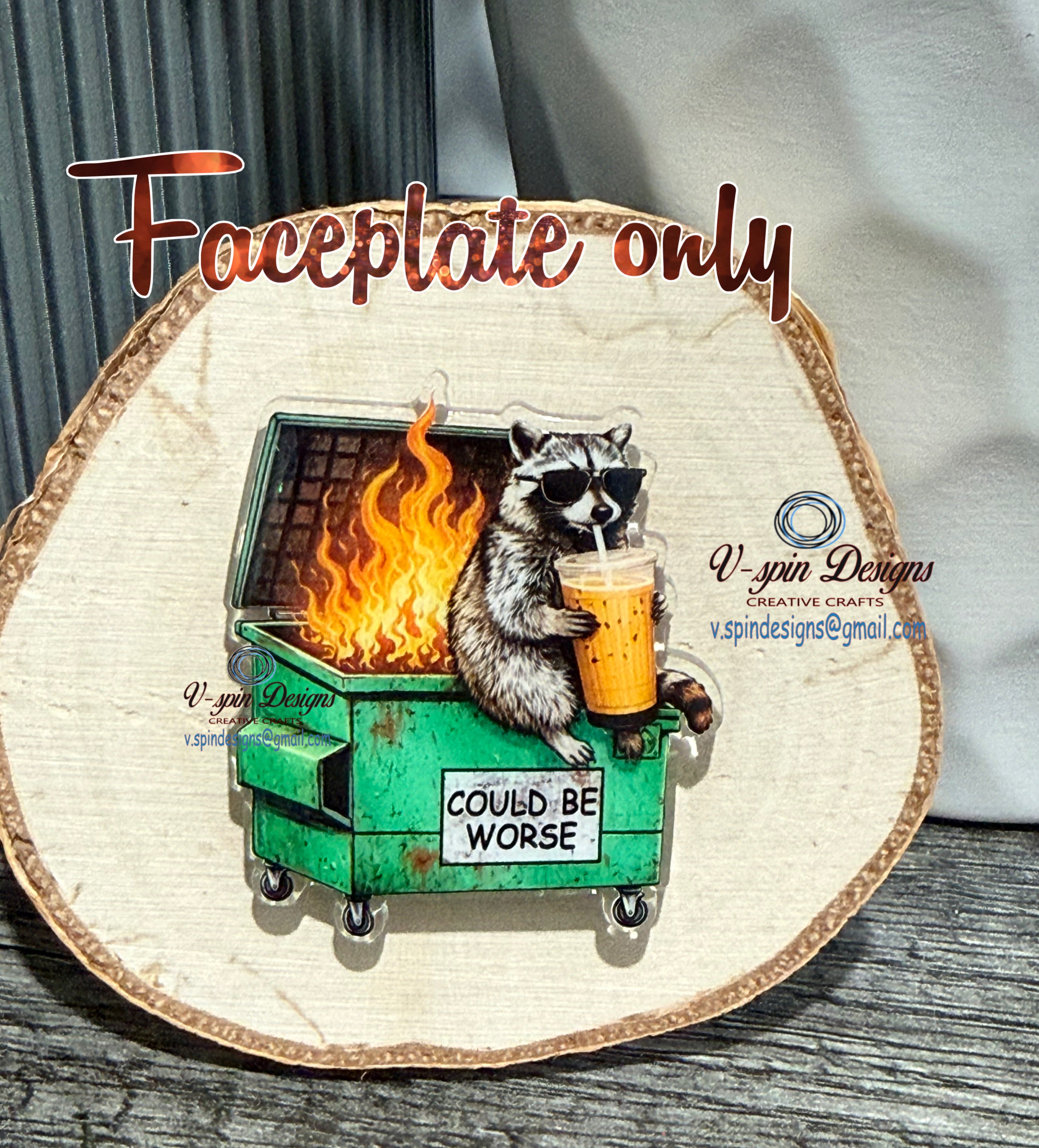Raccoon "It Could Be Worse" Retractable Badge Reel | Funny Nurse Badge Reel