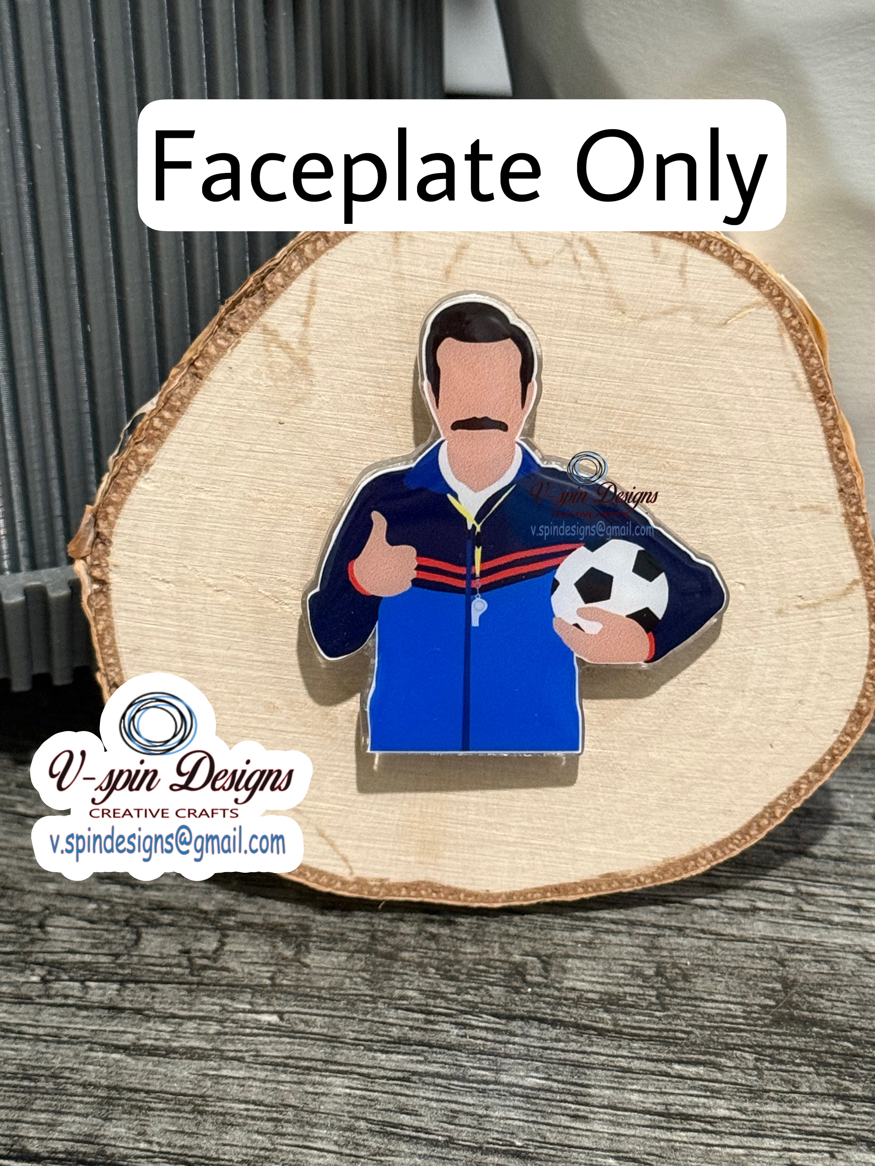 Ted Lasso Soccer Coach Funny Badge Reel | Retractable Acrylic ID Holder