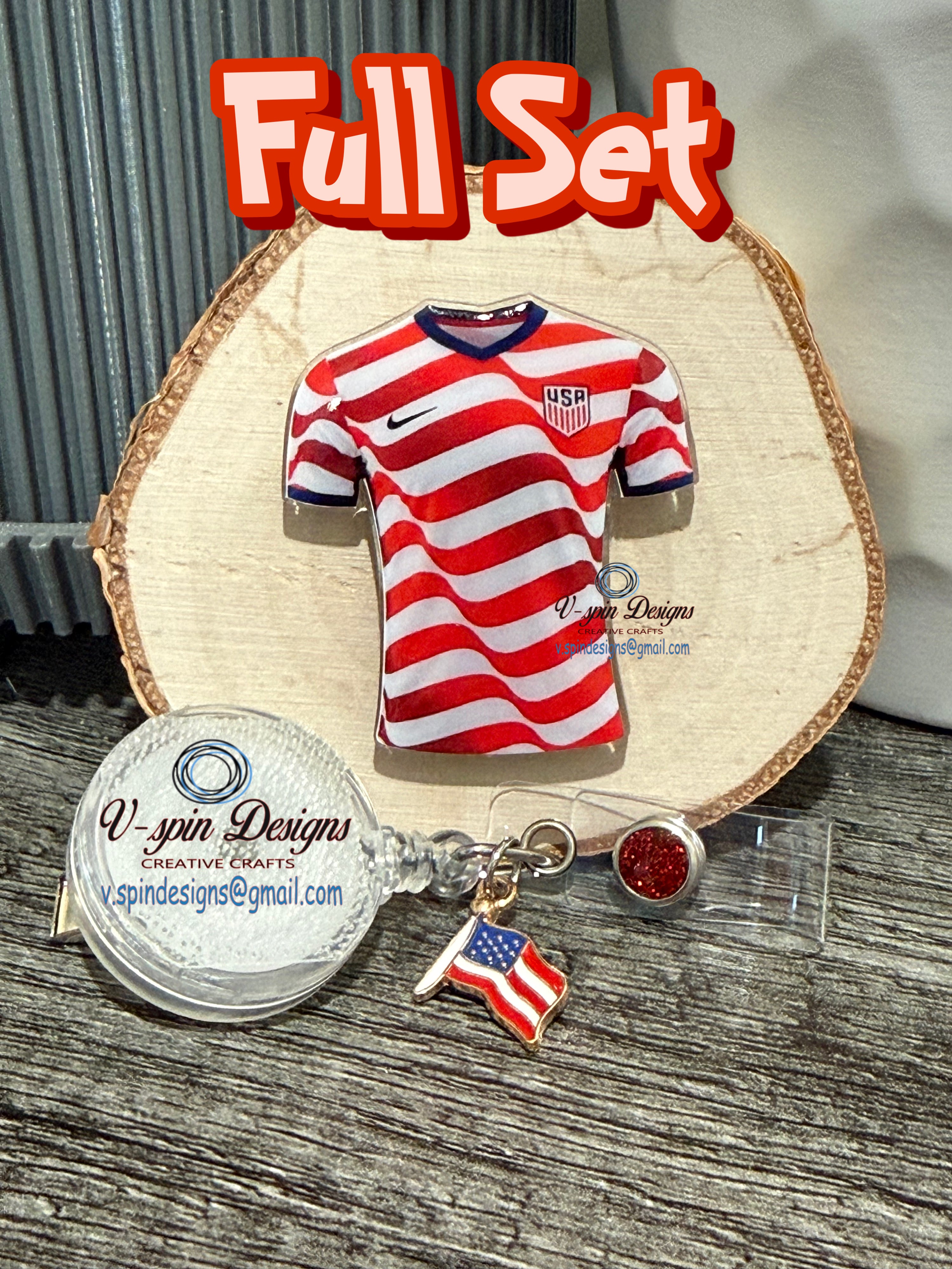 USA Soccer badge reel