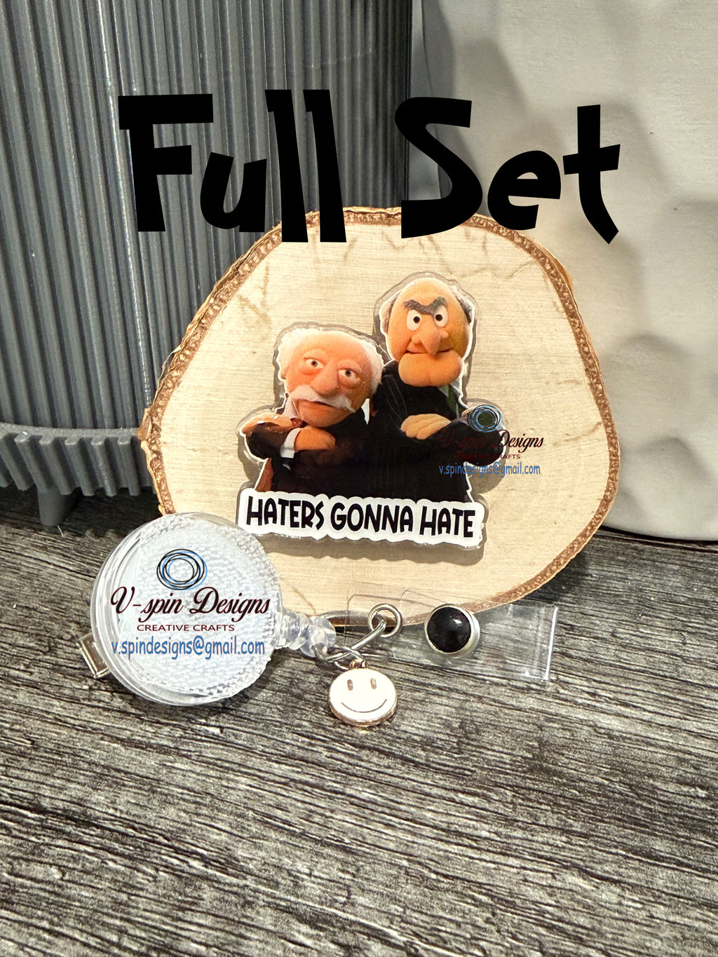"Haters Gonna Hate" Badge Reel | Funny Retractable Acrylic ID Holder