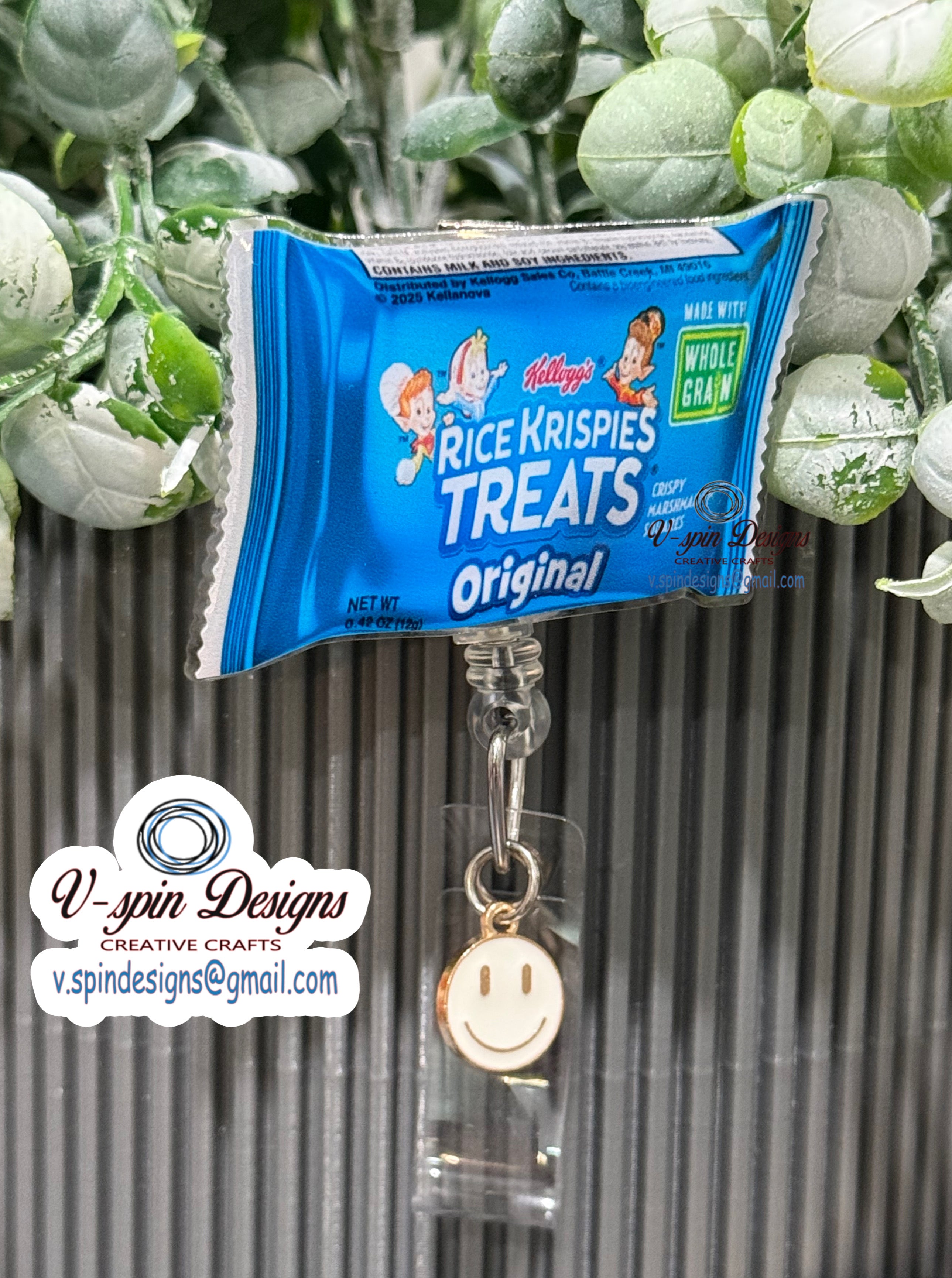 Rice Krispies Treats Badge Reel | Funny Nurse Badge Reel | Food Badge Reel
