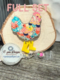 Sassy Chicken in Rainboots