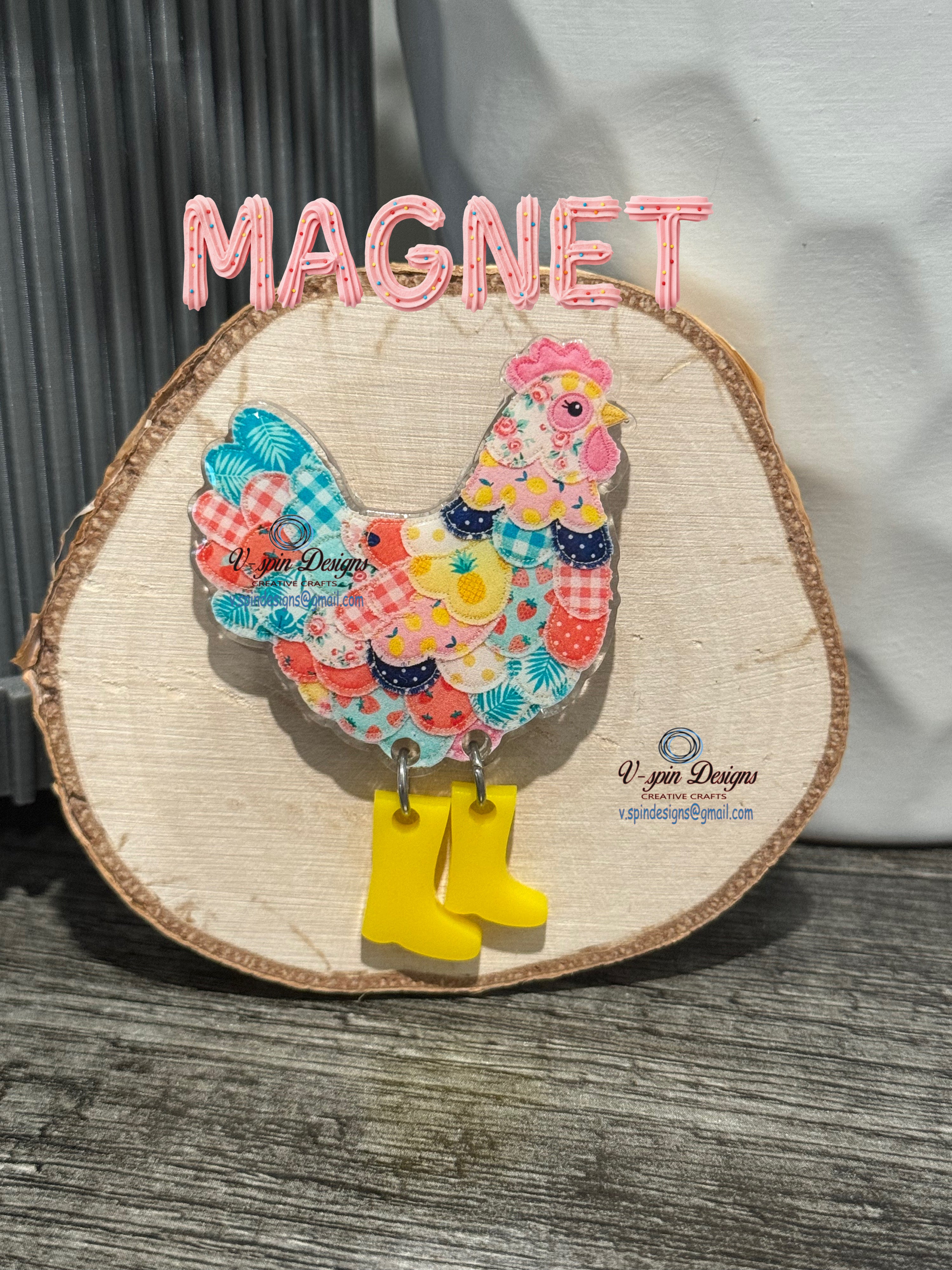 Sassy Chicken in Rainboots