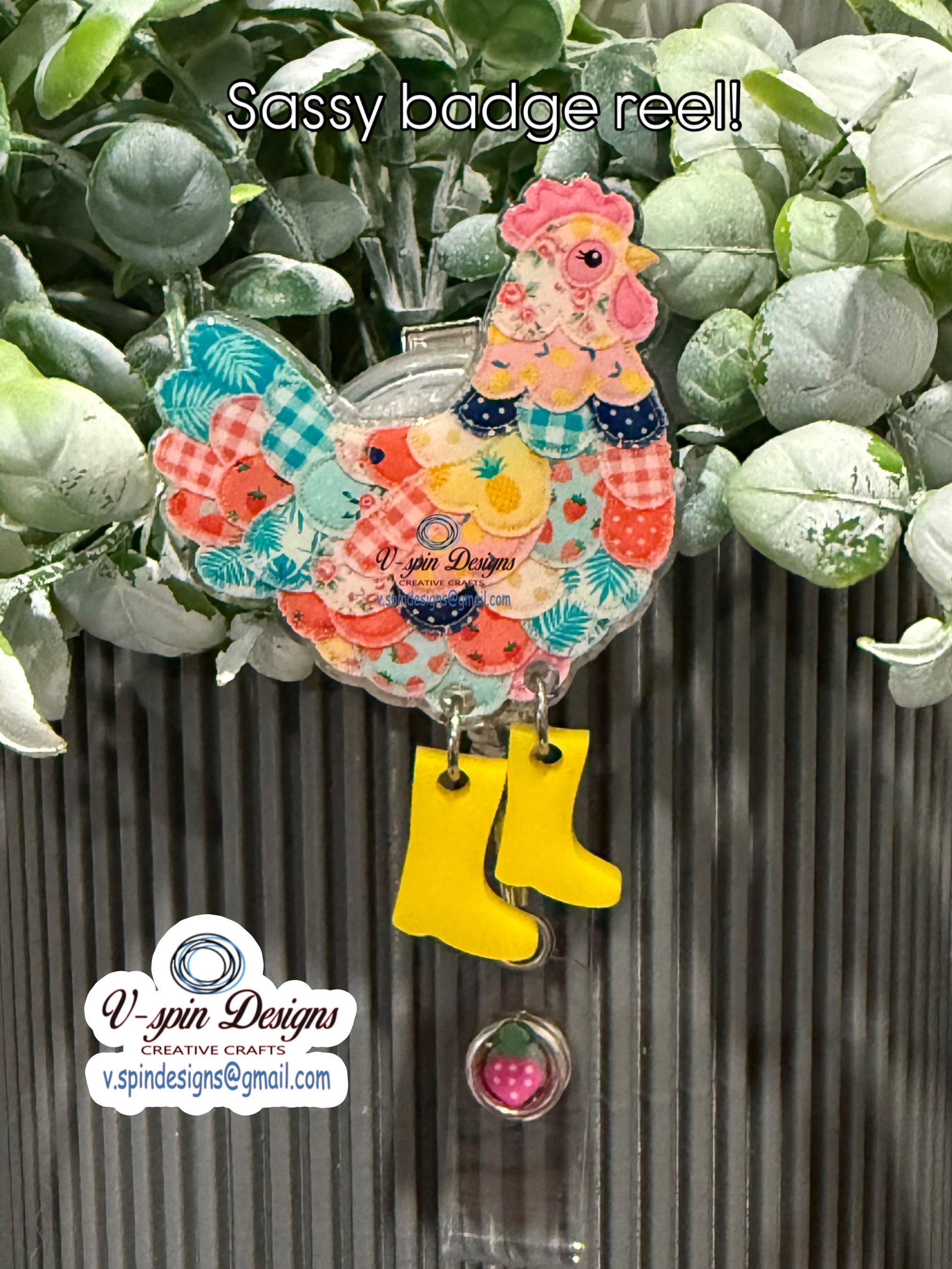 Sassy Chicken in Rainboots