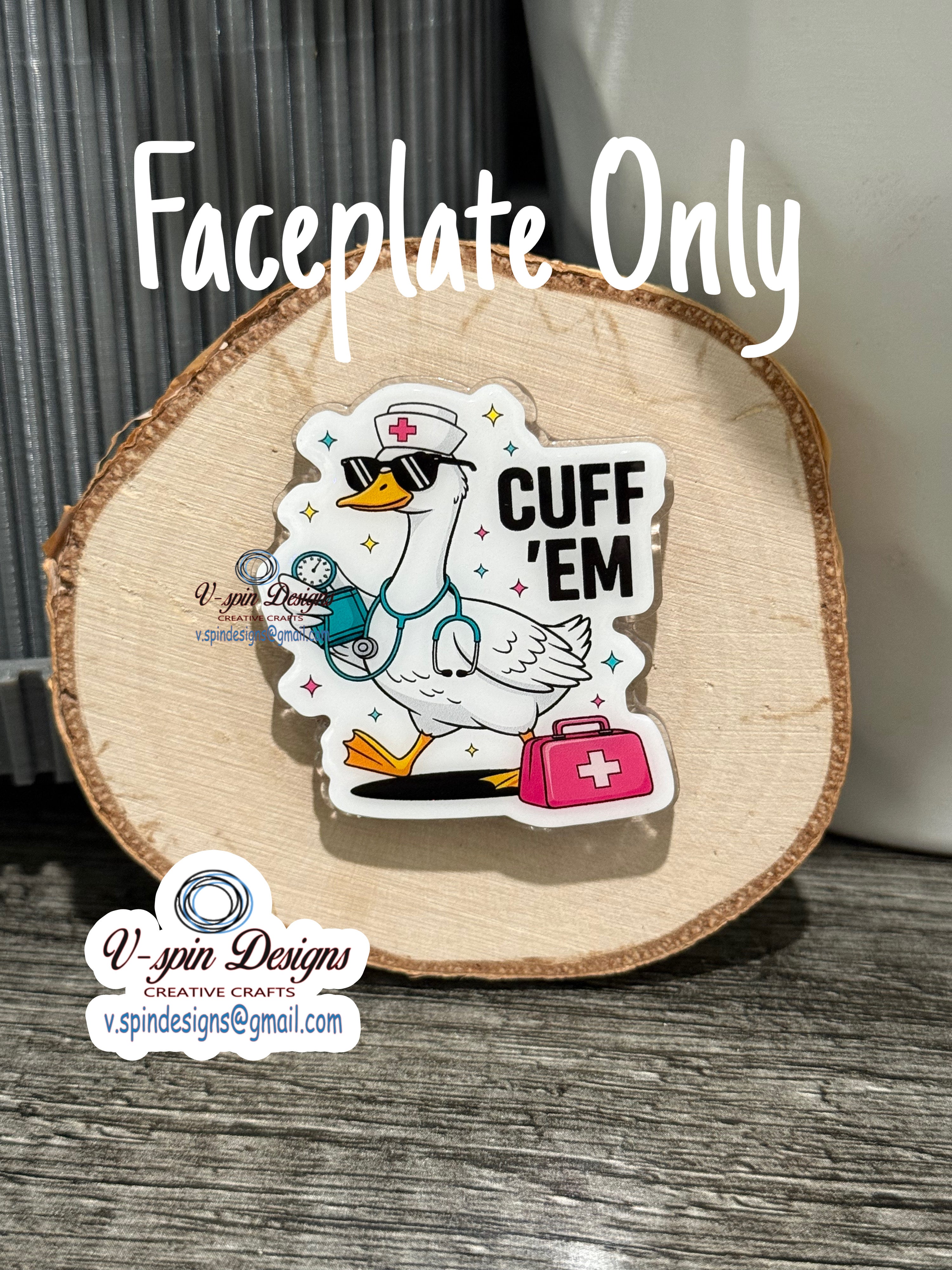 Cuff 'EM Nurse Goose Badge Reel