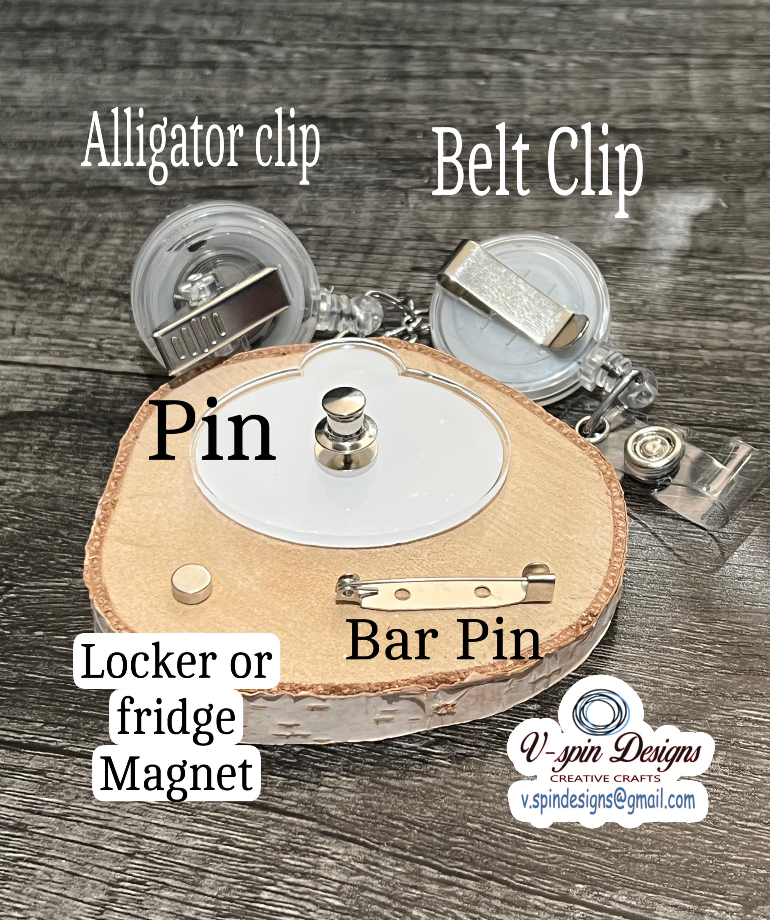 Custom Name Tag Badge Reel | Personalized Acrylic Retractable ID Holder