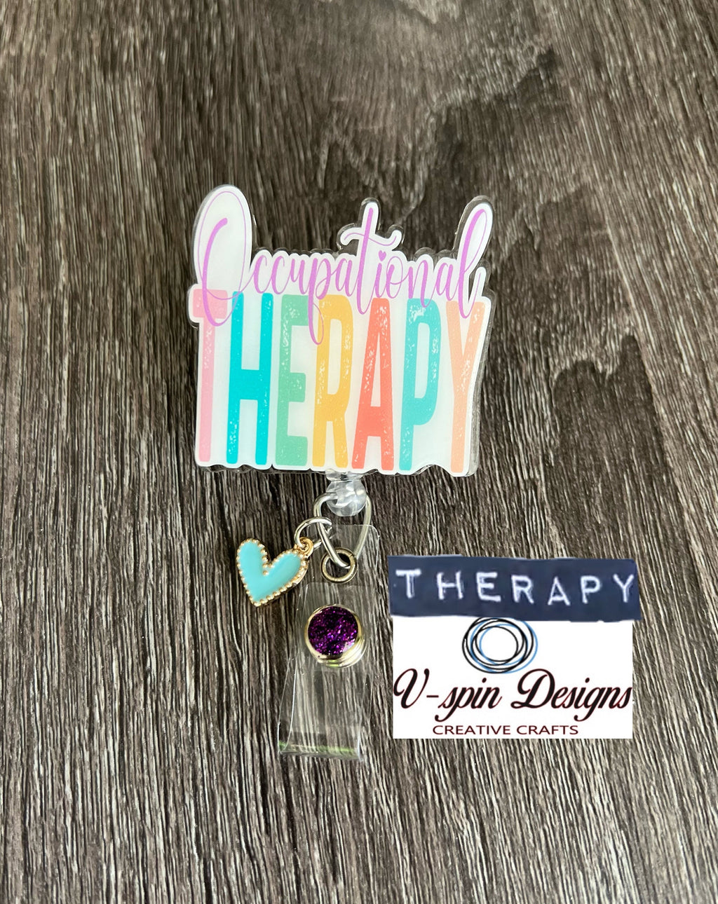 Occupational Therapy Badge Reel | Retractable Acrylic ID Holder