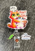 Funny 9 Lives Cat Badge Reel/Retractable ID Holder for Nurses & Teachers/funny badge reels/cat badge reels/gift for nurses