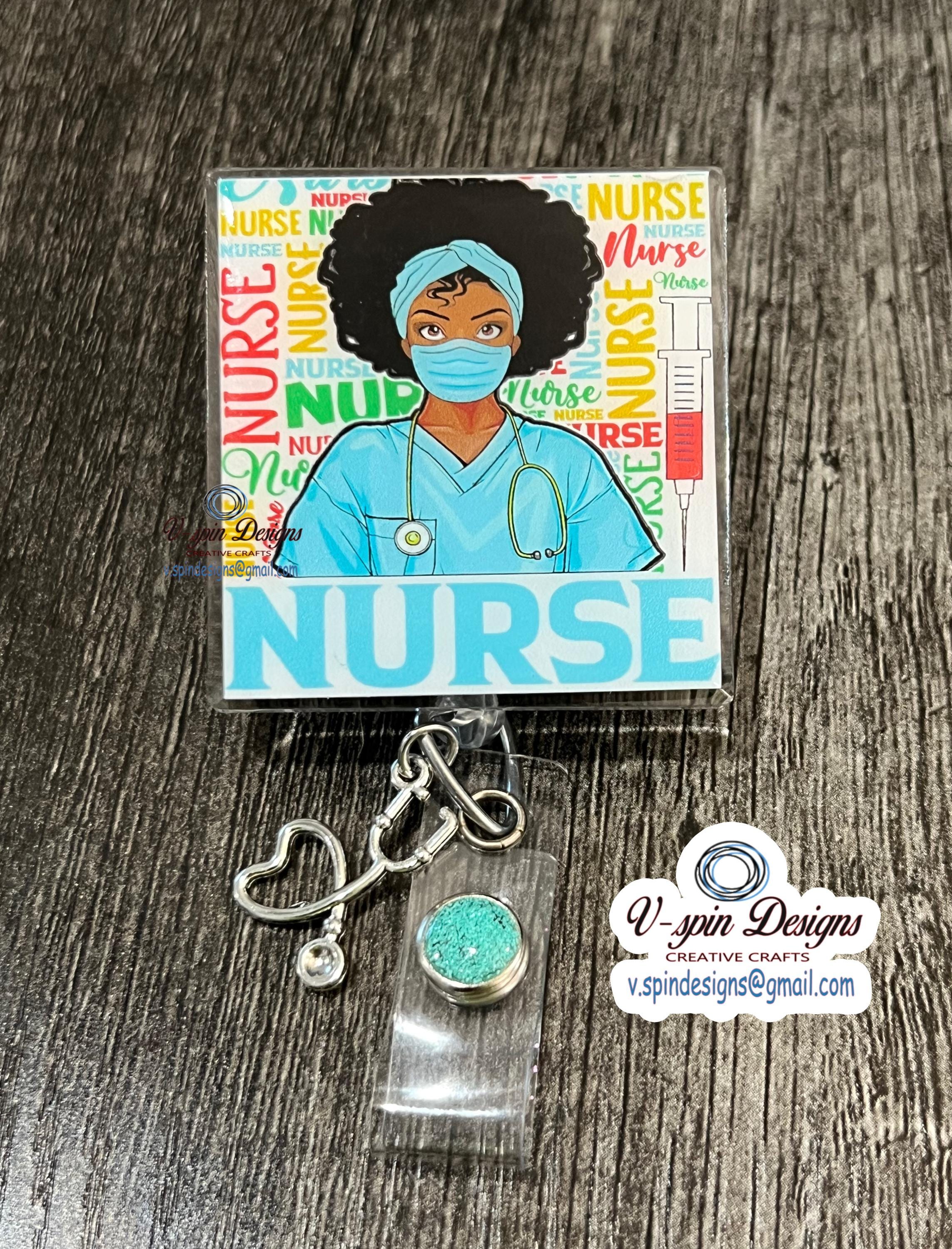 Nurse Badge Reel: Interchangeable Acrylic Retractable ID Holder