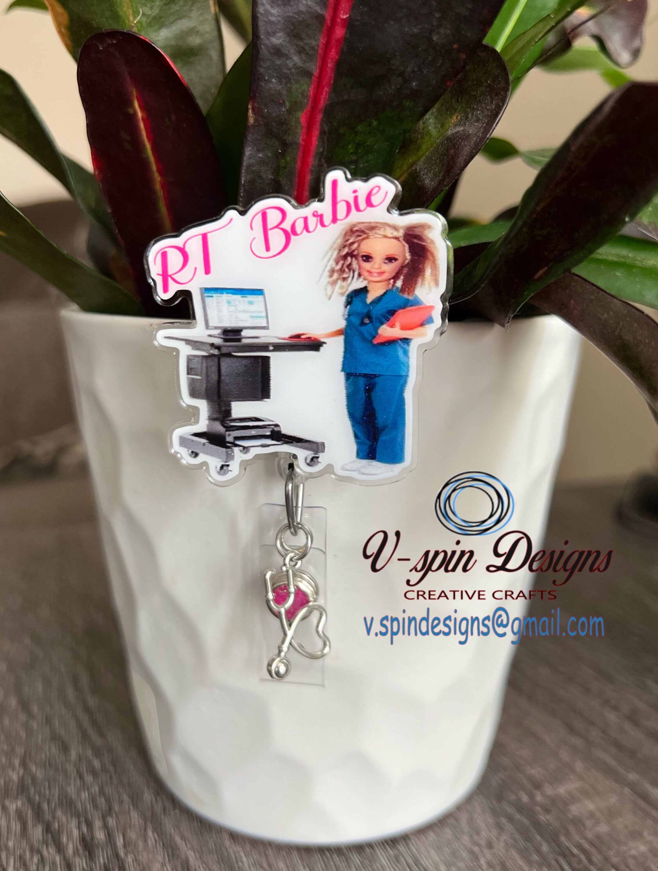 RT Badge Reel: Funny Respiratory Therapist Acrylic ID Holder