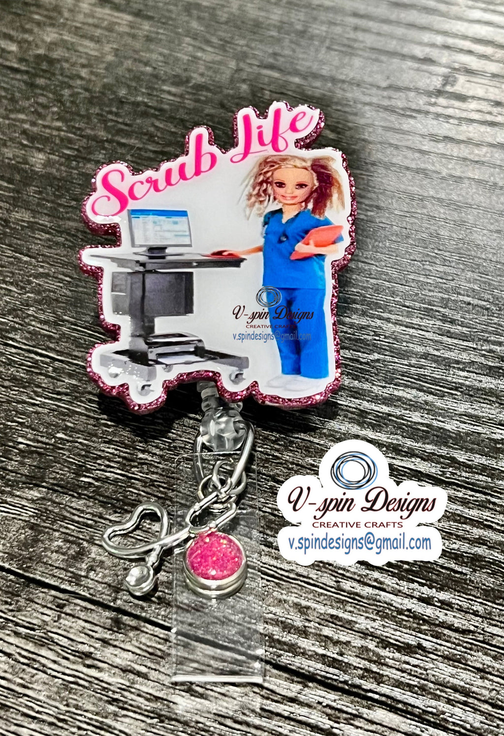 Funny Scrub Life Badge reel/ID Holder/card holder/nurse badge reels/funny badge reels/nurse gifts