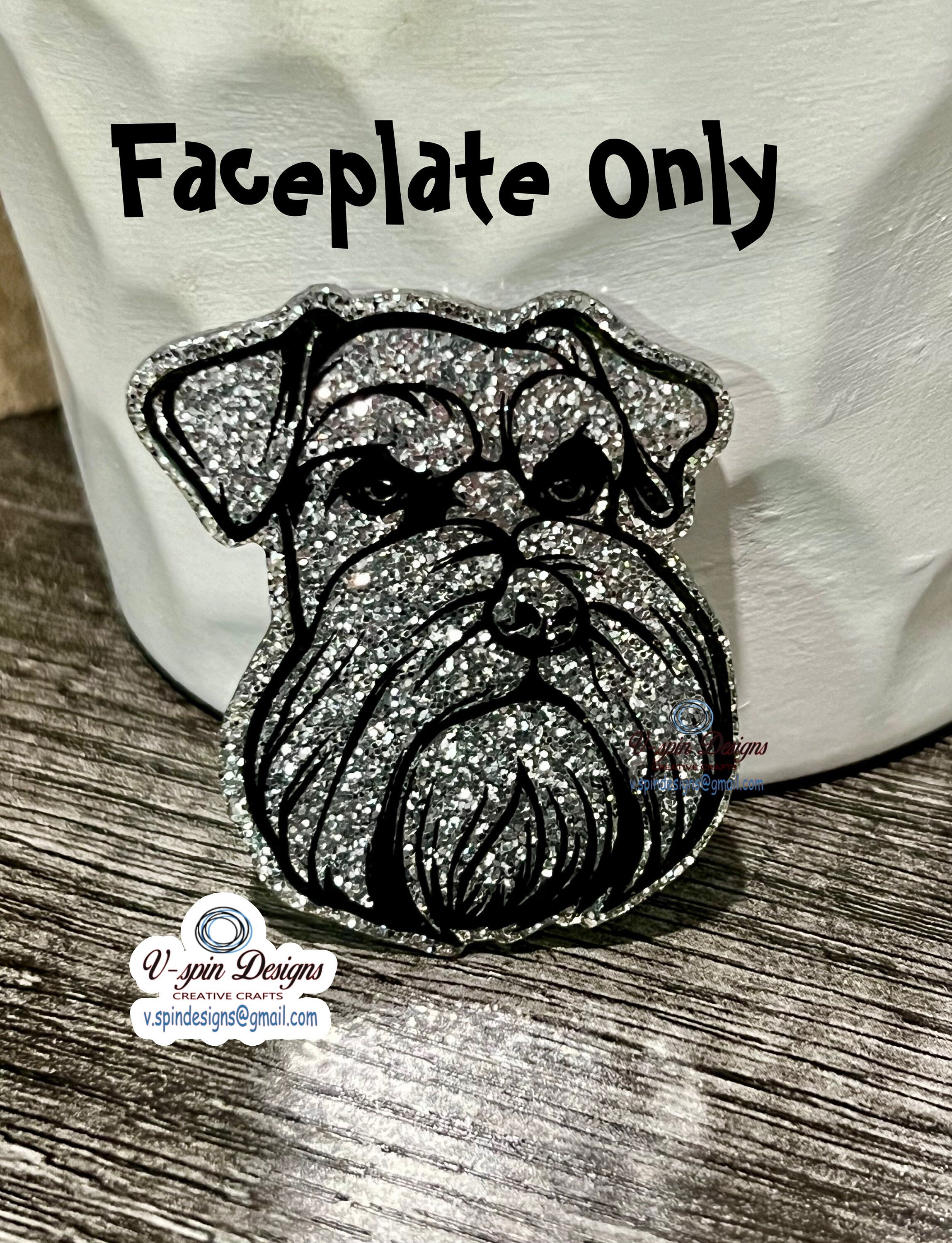 Schnauzer Dog Badge Reel | Retractable Acrylic ID Holder