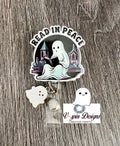 Read In Peace badge reel/ID Holder card holder/nurse badge reels/funny badge reels