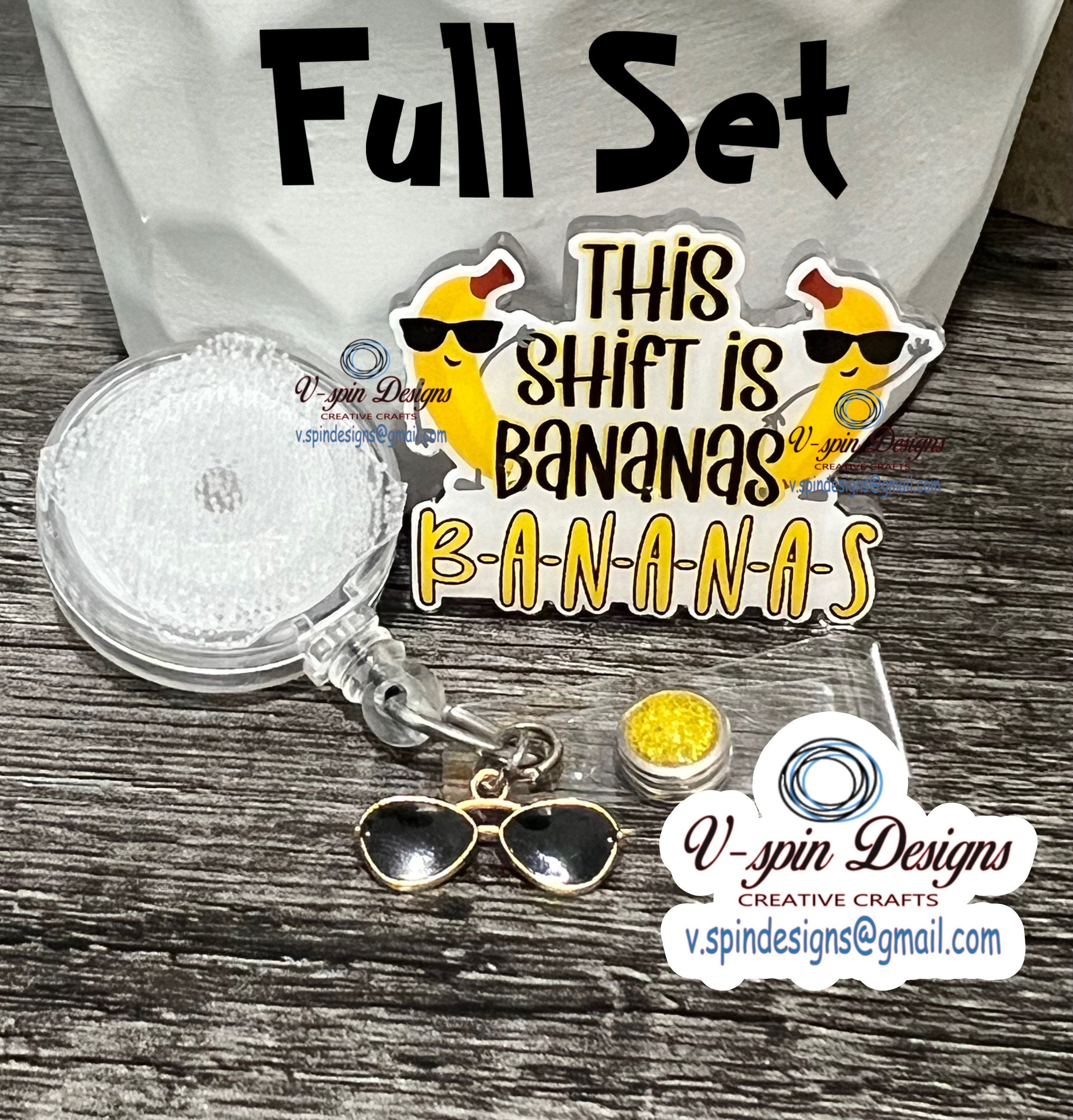 This shift is Bananas badge reel/ID Holder/nurses/teachers/students/funny badge reels