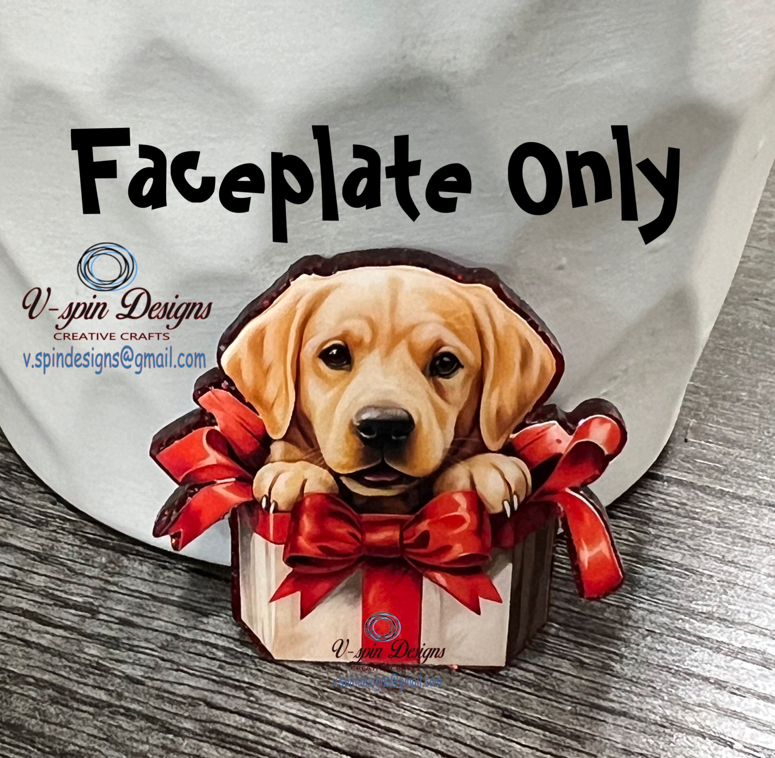 Labrador Retriever Christmas Puppy Badge Reel | Holiday Retractable Acrylic ID Holder